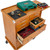 Grizzly Industrial 26" Series 9-Drawer Red Oak Roller Cabinet with Table (T33975)