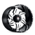 Front view of American Truxx Ninja AT163 Gloss Black Machined Wheel, Detailed view of American Truxx Ninja AT163 Gloss Black Machined Wheel, American Truxx Ninja AT163 Gloss Black Machined Wheel in white background