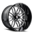 Front view of American Truxx Restless AT1915 Black Machined Wheel, Side view of American Truxx Restless AT1915 Black Machined Wheel, Detailed view of American Truxx Restless AT1915 Black Machined Wheel