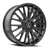Front view of Kraze Double Down KR185 Gloss Black Wheel, Kraze Double Down KR185 Gloss Black Wheel in white background, Detailed view of Kraze Double Down KR185 Gloss Black Wheel