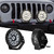 Detailed view of XKGLOW 2pc 9in 110W Combo Beam Offroad Round Work Light Kit, Features of XKGLOW 2pc 9in 110W Combo Beam Offroad Round Work Light Kit, Dimensions of XKGLOW 2pc 9in 110W Combo Beam Offroad Round Work Light Kit, Close up view of XKGLOW 2pc 9in 110W Combo Beam Offroad Round Work Light Kit, XKGLOW 2pc 9in 110W Combo Beam Offroad Round Work Light Kit in Use