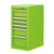 Viper Tool Storage Lime Green 16" 6-Drawer Side Cabinet (V1606SCLG) by JB Tools