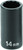 Grey Pneumatic 3/8" Drive 8 Mm 12-Point Semi-Deep Impact Socket (1108MSD)