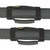 Two durable black straps featuring a yellow logo, known as the Smittybilt Grab Handle Deluxe Pair, enhance handling.