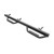 A durable black bumper bar for trucks, equipped with Smittybilt 2" main tube Nerf steps for improved functionality.