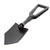 Black shovel with a handle, the Smittybilt RUT Recovery Utility Tool, essential for outdoor recovery and utility tasks.