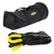 Heavy-duty black recovery rope with yellow handles in a bag, Smittybilt Recoil, 1"x30', supports up to 30,000 lbs.