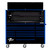 Extreme Tools 72" Rx Series 19-Drawer 25" Deep Roller Cabinet W/Hutch, 150 Lb Slides - Black W/Blue Handles (RX7220HRKU)