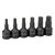 Grey Pneumatic 3/4" Drive 6-Piece Hex Driver Set (8096H)