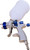 The California Air Tools 33000 LVLP Spray Gun with Gravity Feed Cup is a versatile tool for automotive, industrial, marine, and woodworking applications. Featuring a lightweight aluminum body and corrosion-resistant stainless steel components, this spray gun operates at low air consumption, making it compatible with smaller compressors. Its adjustable fluid, fan pattern, and air controls allow for precise application, reducing overspray and waste. The 20 oz fluid cup ensures efficient use, making it perfect for lacquers, enamels, and other coatings.