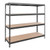 AR Shelving 71" x 20" x 71" Dark Gray 4-Tier Shelf (TR18S406KHKED8US0) by JB Tools