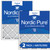 Two Packs Nordic Pure MERV 12 pleated filters with size clearly visible 10x10x1M12-2