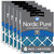 Six Packs Nordic Pure 10x10x1 Pleated Air Filters MERV 7 Plus Carbon stacked flat with edge detail 10x10x1M7+C-6
