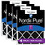 Four Packs Nordic Pure 12x12x1 Pure Carbon Odor Reduction Furnace Air Filters stacked 12x12x1PCP-4