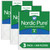 Three Packs Nordic Pure 12x12x1 MERV 6 Poly Green AC Furnace Air Filter stacked 12x12x1PolyGreen-3