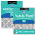 Two Packs Nordic Pure 12x24x4 Pleated Air Filters MERV 14 Plus Carbon side by side 12x24x4M14+C-2