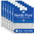 Six Packs Nordic Pure 12x25x1 Pleated MERV 12 Air Filters stacked flat 12x25x1M12-6