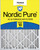 One Pack Nordic Pure 18x24x4 Pleated MERV 10 Air Filter flat with label visible 18x24x4M10-1