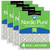 Four Packs Nordic Pure 18x25x1 Pleated Air Filters MERV 13 Plus Carbon stacked 18x25x1M13+C-4