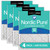 Four Packs Nordic Pure 18x25x1 Pleated Air Filters MERV 14 Plus Carbon stacked 18x25x1M14+C-4