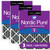 Three Packs Nordic Pure 18x25x2 Furnace Air Filters MERV 8 Pleated Plus Carbon stacked 18x25x2PM8C-3