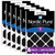Six Packs Nordic Pure 20x20x4 Pure Carbon Pleated Odor Reduction MERV 8 Furnace Filters stacked 20x20x4PCP-6