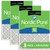 Three Packs Nordic Pure 20x22x1 Pleated MERV 13 Plus Carbon AC Furnace Filters stacked 20x22x1M13+C-3