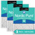 Three Packs Nordic Pure 20x22x1 Pleated MERV 14 Plus Carbon AC Furnace Filters stacked 20x22x1M14+C-3