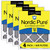 Four Packs Nordic Pure 20x25x1 Furnace Air Filters MERV 10 Pleated Plus Carbon stacked with label visible 20x25x1PM10C-4