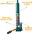 Omega Hydraulic Long Ram Jack With Flat Base - Green, 4 Ton Capacity (OP400S)
