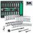 SK Tools Socket Set - Chrome, Standard & Deep, Sae & Metric, 6 Point, 1/2" Drive, 49 Piece (SK01456-216P)