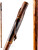 Brazos Exotic Leather Safari Hickory Rustic Walking Stick 602-3000-117 for stylish and rugged outdoor support.