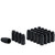 West Coast W56042LB 14x2 bulge acorn lug nuts 3/4" hex 1.9" 6 lug install kit Black.