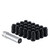 West Coast W55015SB 12x1.5 bulge acorn spline lug nuts 1.38" 5 lug install kit Black.