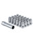 West Coast W55716S 7/16" bulge acorn spline lug nuts 1.38" 5 lug install kit chrome.