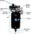 Atlas Automotive Equipment Af7 Vertical 80 Gal Air Compressor, 3 Cylinder, 2-Stage Pump, 5Hp , 90-175 Psi (MP-6580V2-MS)