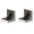 HHIP 3406-0222 2-piece 2 x 2 x 2 solid cast iron angle plates matched pair for setup and fixturing.