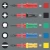 Wera 05006616001 Kraftform Kompakt VDE 18 Imperial 1 Tool Finder: Chart showing various VDE blade profiles with color-coded size identification.