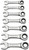 Gearwrench 7 Pc SAE Stubby Box Ratcheting Set (9507D)