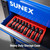 Sunex 2695 1/2" dr. 12 نقطة. 9 قطعة. مجموعة مقابس تأثير ذات إزالة محدودة لمجموعة القيادة المترية