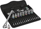 Jeu De Cliquet Wera 8100 SA 11 Zyklop Metal - 28 Pièces, Carré 1/4", Système Impérial, Levier D'inversion