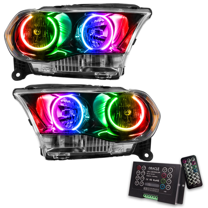 Oracle Lighting 2011-2013 Dodge Durango Non-HID Pre-Assembled LED Halo Headlights - (Black Housing) (7102-001, 7102-002, 7102-330, 7102-333, 7102-334, 7102-335, 7102-504) (213945)