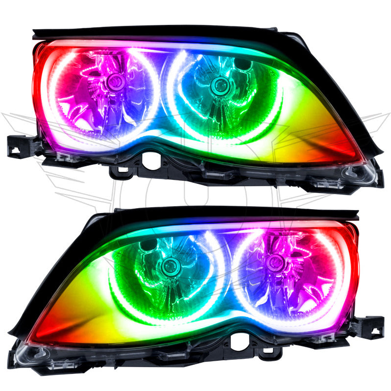 Oracle Lighting 2002-2005 BMW 3 Series Pre-Assembled LED Halo Headlights - (Black Housing) (7104-001, 7104-002, 7104-007, 7104-330, 7104-333, 7104-334, 7104-335, 7104-504) (213964)