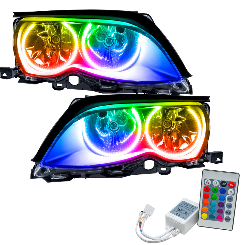 Oracle Lighting 2002-2005 BMW 3 Series Pre-Assembled LED Halo Headlights - (Black Housing) (7104-001, 7104-002, 7104-007, 7104-330, 7104-333, 7104-334, 7104-335, 7104-504) (213966)