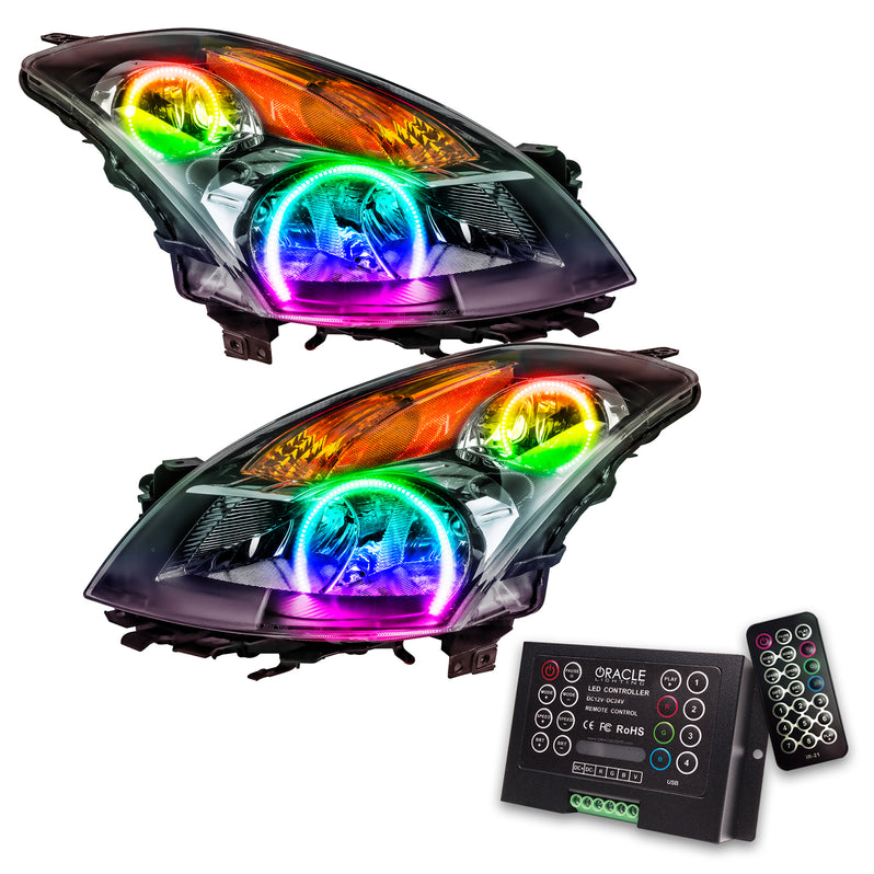Oracle Lighting 2007-2009 Nissan Altima Sedan Pre-Assembled LED Halo Headlights - (Black Housing) (7170-330, 7170-333, 7170-334, 7170-335, 7170-504) (214212)