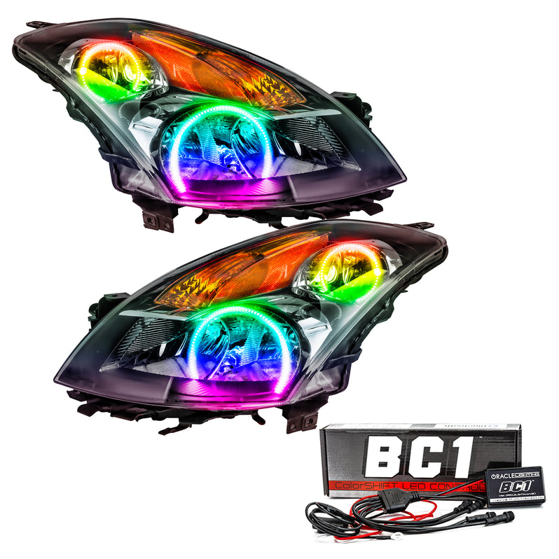 Oracle Lighting 2007-2009 Nissan Altima Sedan Pre-Assembled LED Halo Headlights - (Black Housing) (7170-330, 7170-333, 7170-334, 7170-335, 7170-504) (214214)
