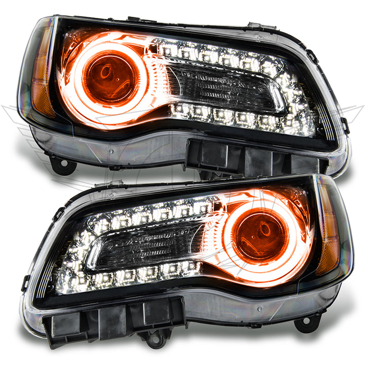 Oracle Lighting 2011-2014 Chrysler 300C Non-HID Pre-Assembled LED Halo Headlights - (Black Housing) (7729-001, 7729-002, 7729-003, 7729-005, 7729-007, 7729-330, 7729-333, 7729-334, 7729-335, 7729-504) (214444)