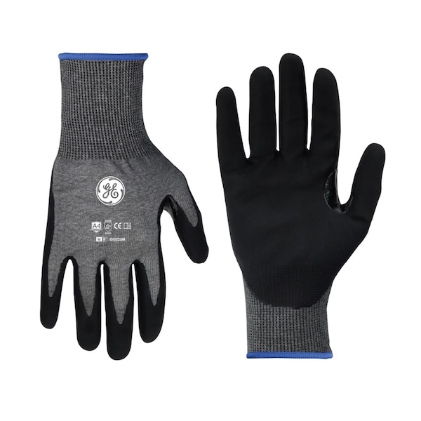 General Electric 18 Gauge A4 Nitrile Dipped Work Glove - 1 Pair (GG225MC, GG225LC, GG225XLC) (216548)