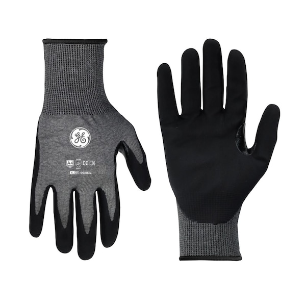 General Electric 18 Gauge A4 Nitrile Dipped Work Glove - 1 Pair (GG225MC, GG225LC, GG225XLC) (216550)