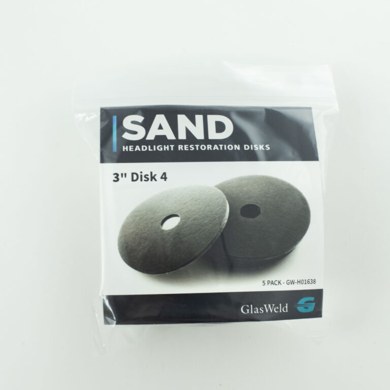 GlasWeld 3-Inch Sand Disks for Headlight Restoration - Pack of 5 Disks (GW-H01637, GW-H01638, GW-H01639) (220682)